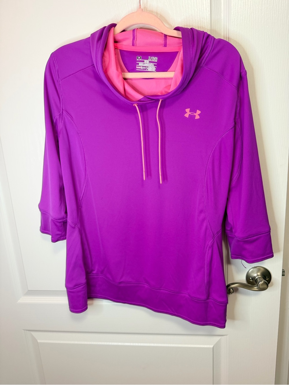 Under Armour Women's Fuchsia Pullover Hoodie with Pink Lining